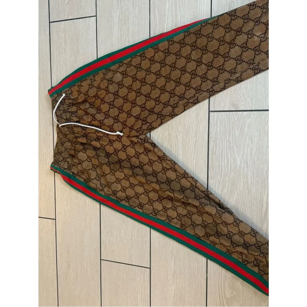 Preloved Gucci Brown Monogram Track Pants size xl